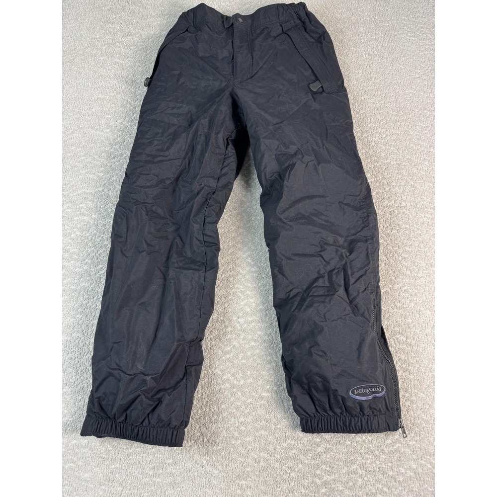 Patagonia Pants‎ Youth Large 12 Black Insulated Snow Ski Winter Nylon Ankle Zips